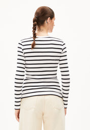 longsleeve maywaa stripes white-black