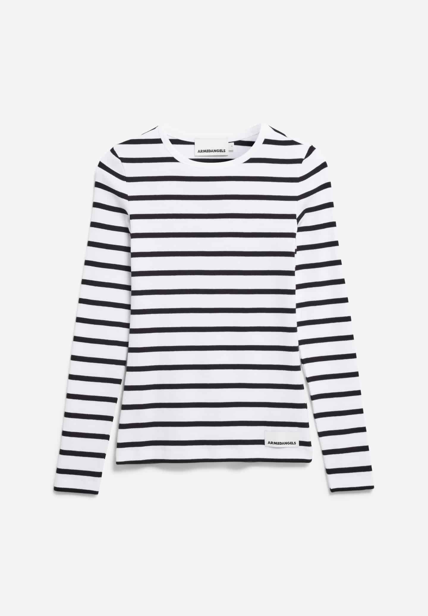 longsleeve maywaa stripes white-black