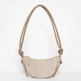 mini half moon suede caramelo
