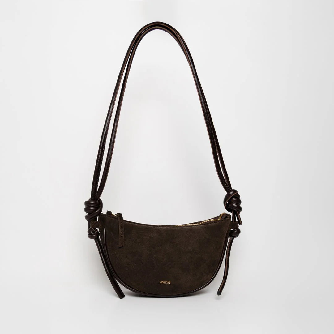 mini half moon suede mocha