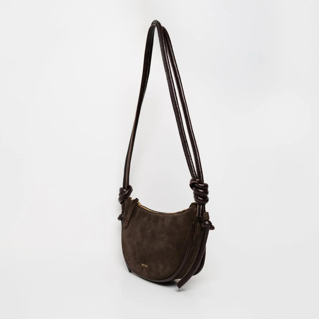 mini half moon suede mocha