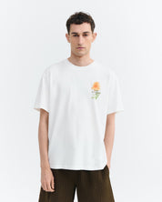 crayon flower aaron tee white