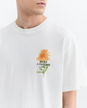 crayon flower aaron tee white