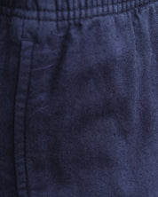 pleated wide pant herringbone blue