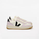 sneaker v-10 prime leather pure black parme