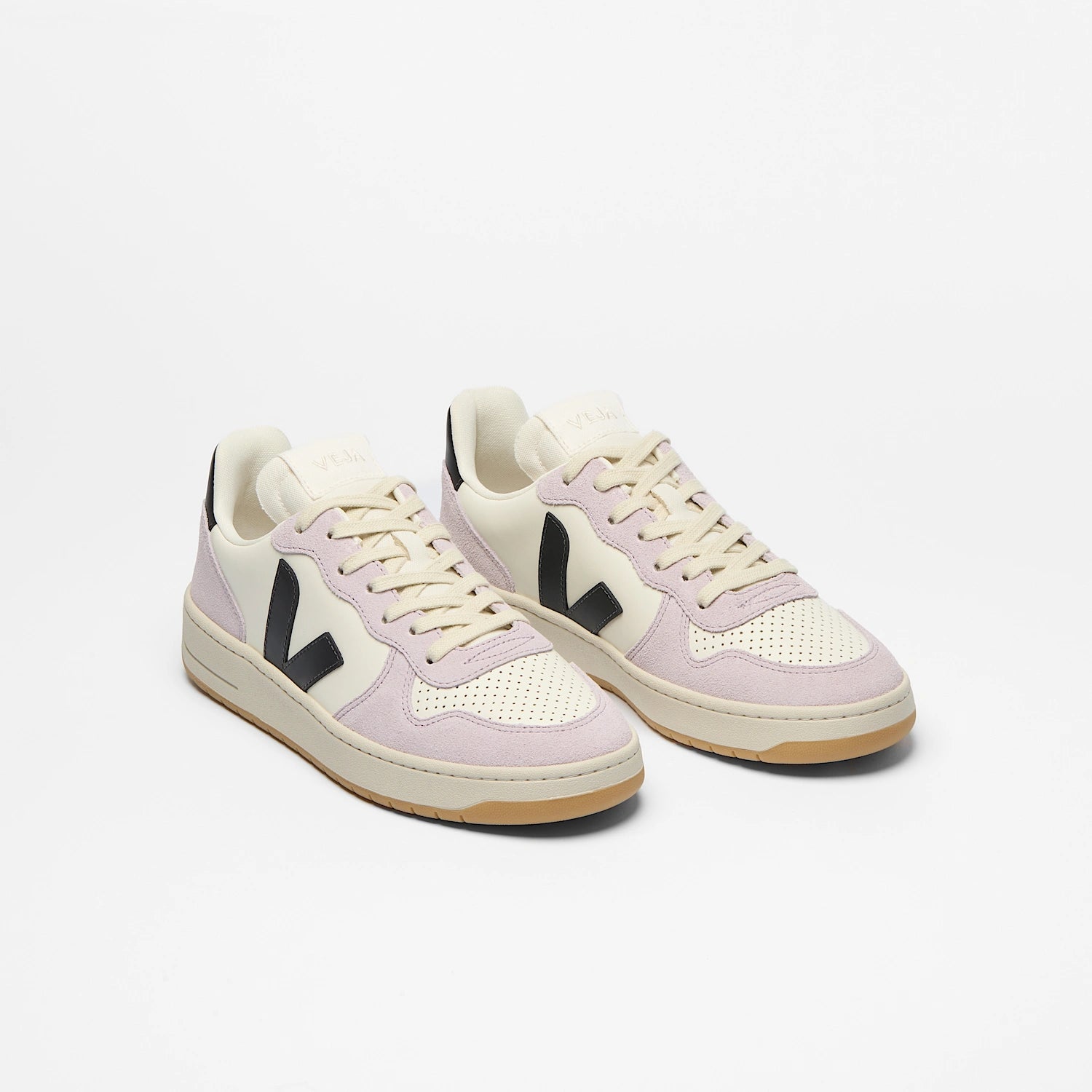 sneaker v-10 prime leather pure black parme