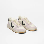 sneaker v-10 prime leather pure black parme