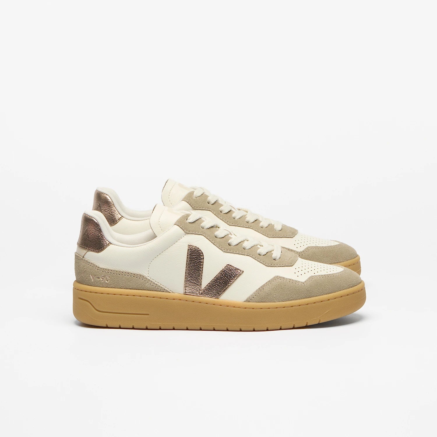 sneaker v-90 o.t. leather pure bronze natural