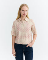 lattice ane blouse multicolor