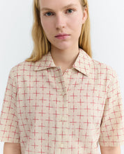 lattice ane blouse multicolor