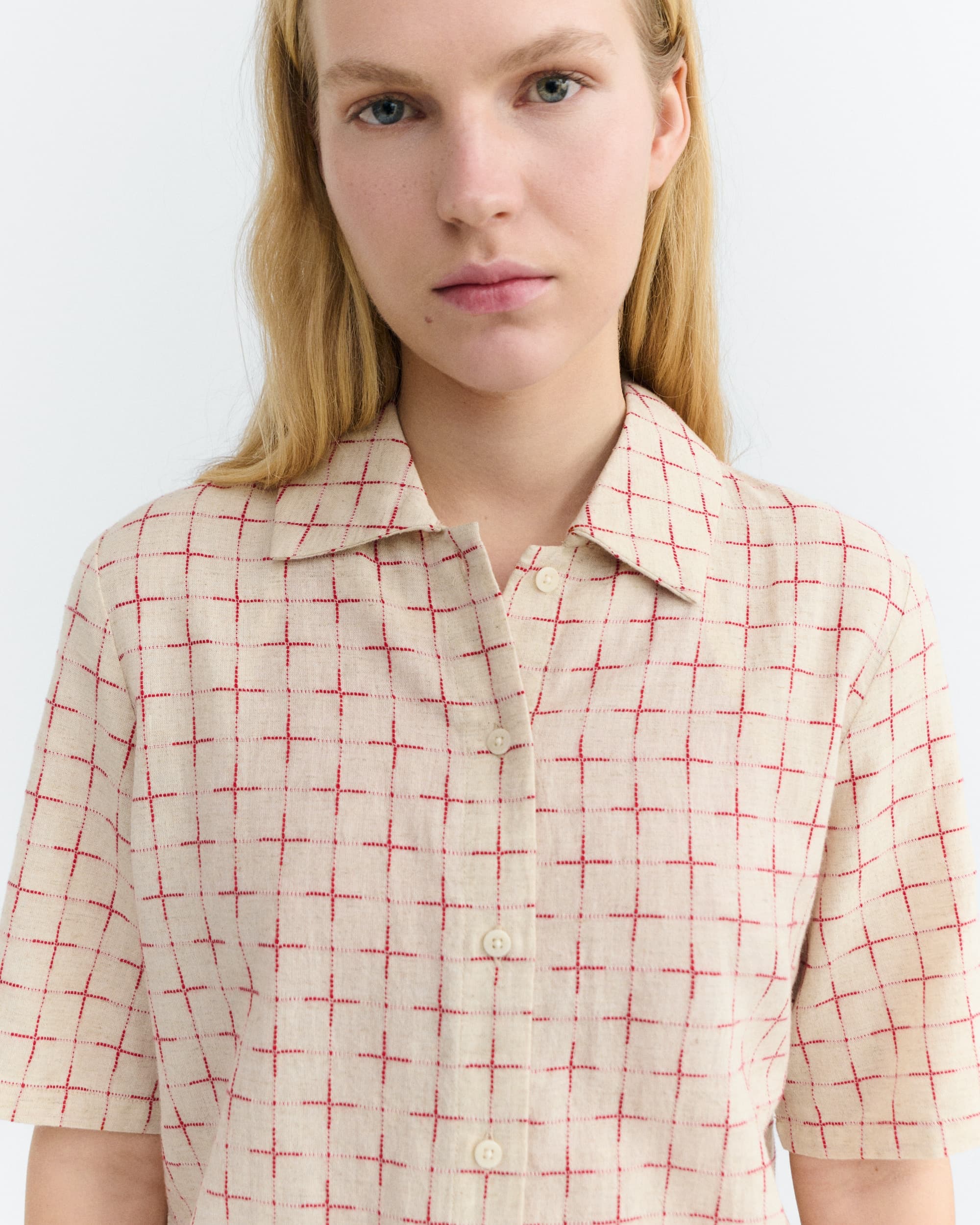 lattice ane blouse multicolor