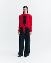 red leila knitted sweater