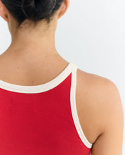 clavel pannacota contrast harriet top red