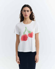 blurry cherry ida tee white