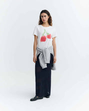 blurry cherry ida tee white