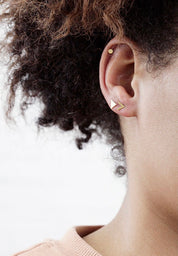 gold plated arrow stud earrings