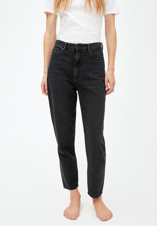 jeans mairaa mom fit washed down black