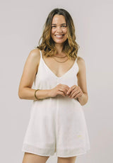 ivory short overall white