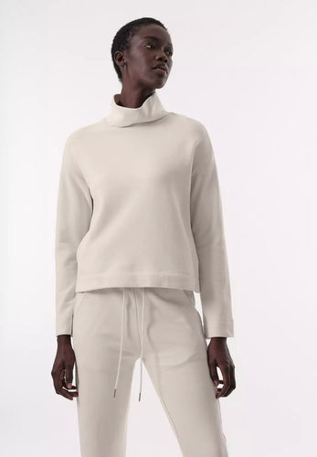 sweatshirt with stand-up collar natural undyed