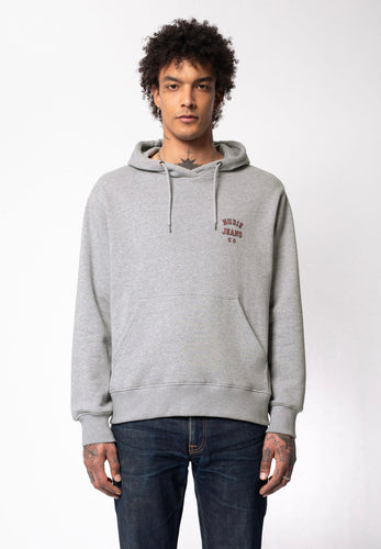 franke logo hoodie gray melange