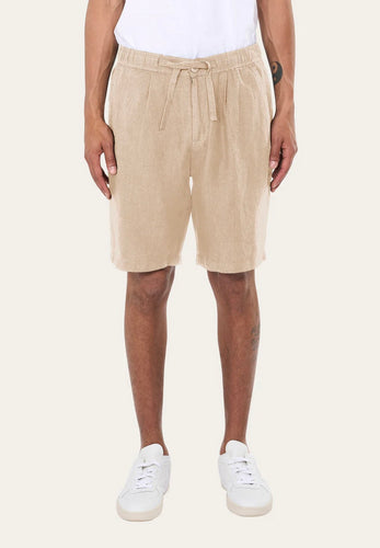 loose linen shorts light feather gray