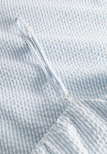 seersucker strap maxi dress blue fog