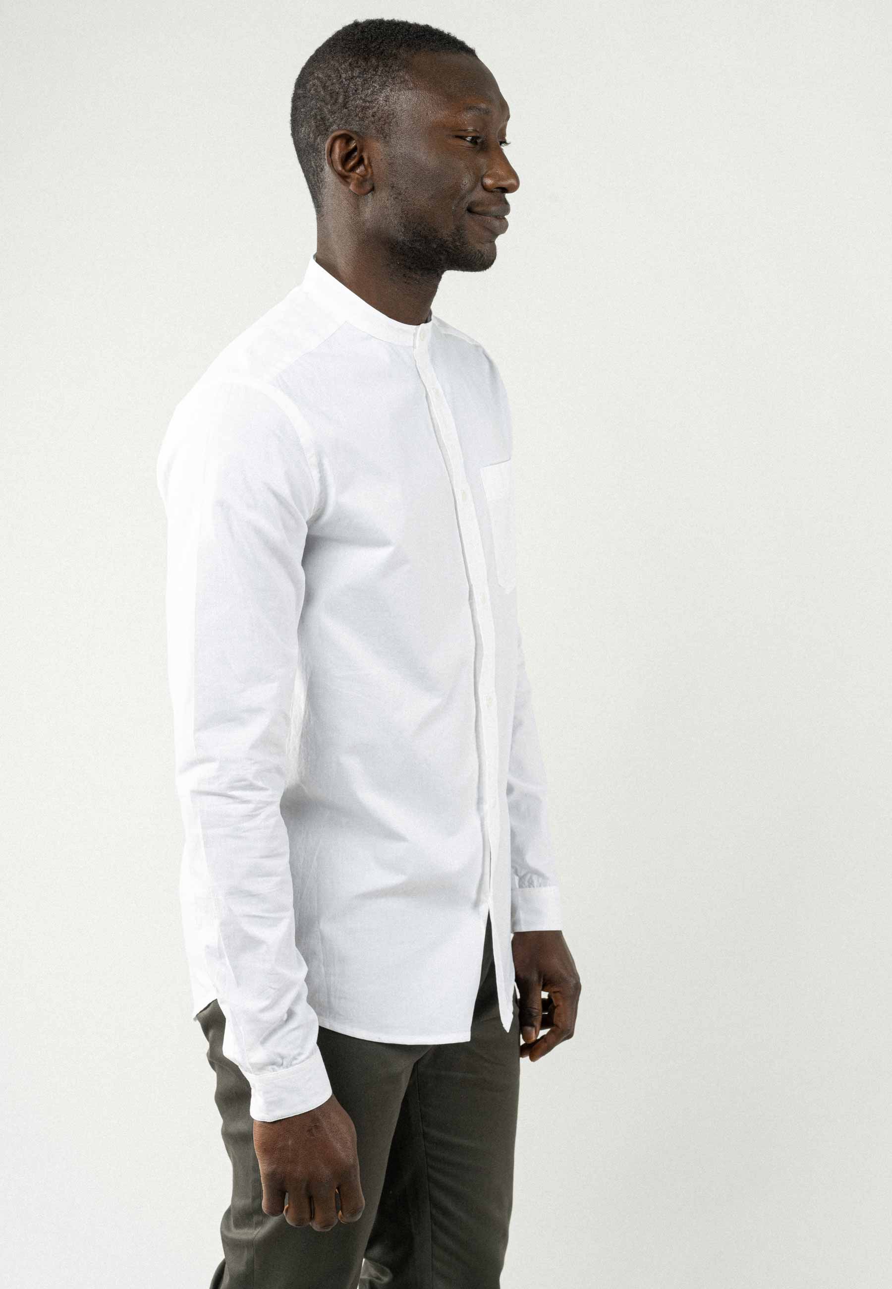 stand-up collar shirt amit white