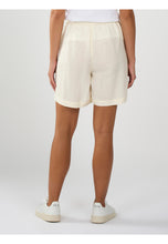 Load image into Gallery viewer, linen mix elastic waist shorts buttercream