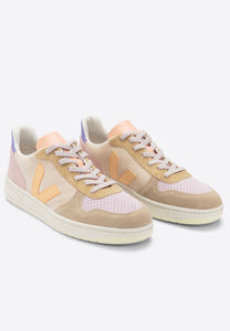 sneaker v-10 suede multico-peach