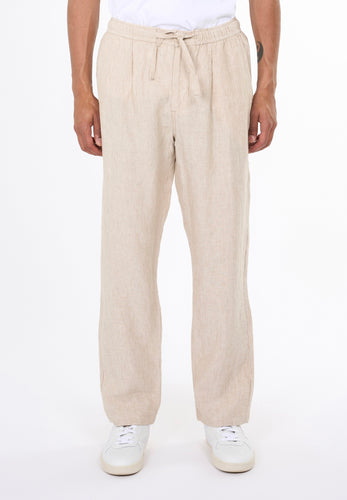 loose linen pant light feather gray