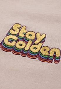 t-shirt roy stay golden cream