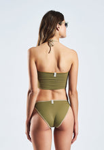 Load image into Gallery viewer, bikini top gracetop shine gold-clay