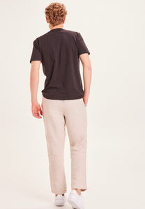fig loose linen pant light feather gray